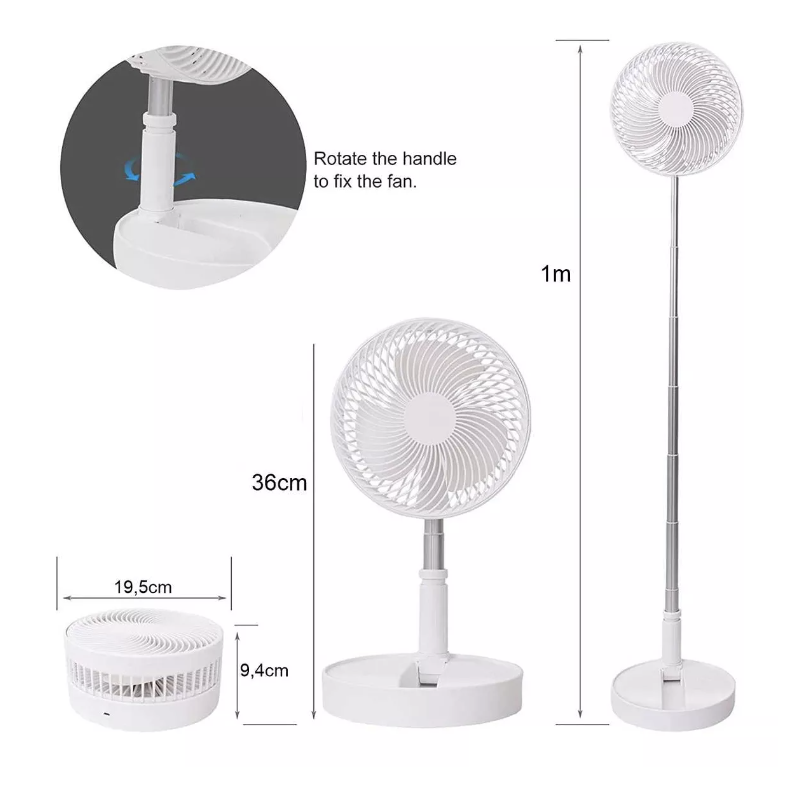 Ventilador portátil plegable recargable